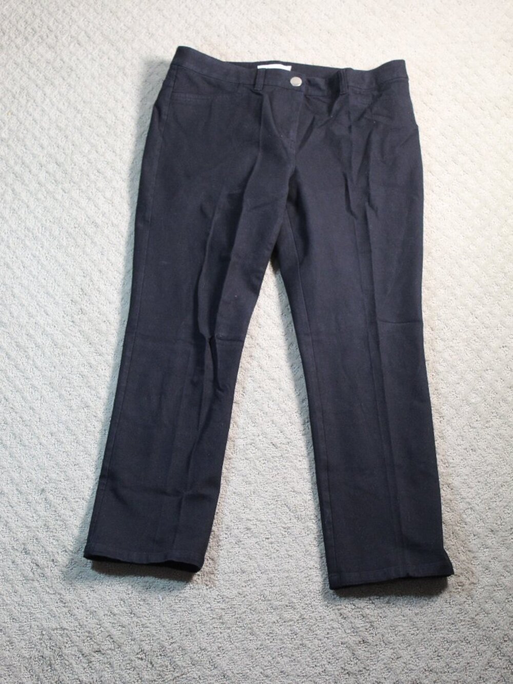 Chico's Size 1.5 / 10 x 27" Mid Rise Washed Black Denim Straight Jeans